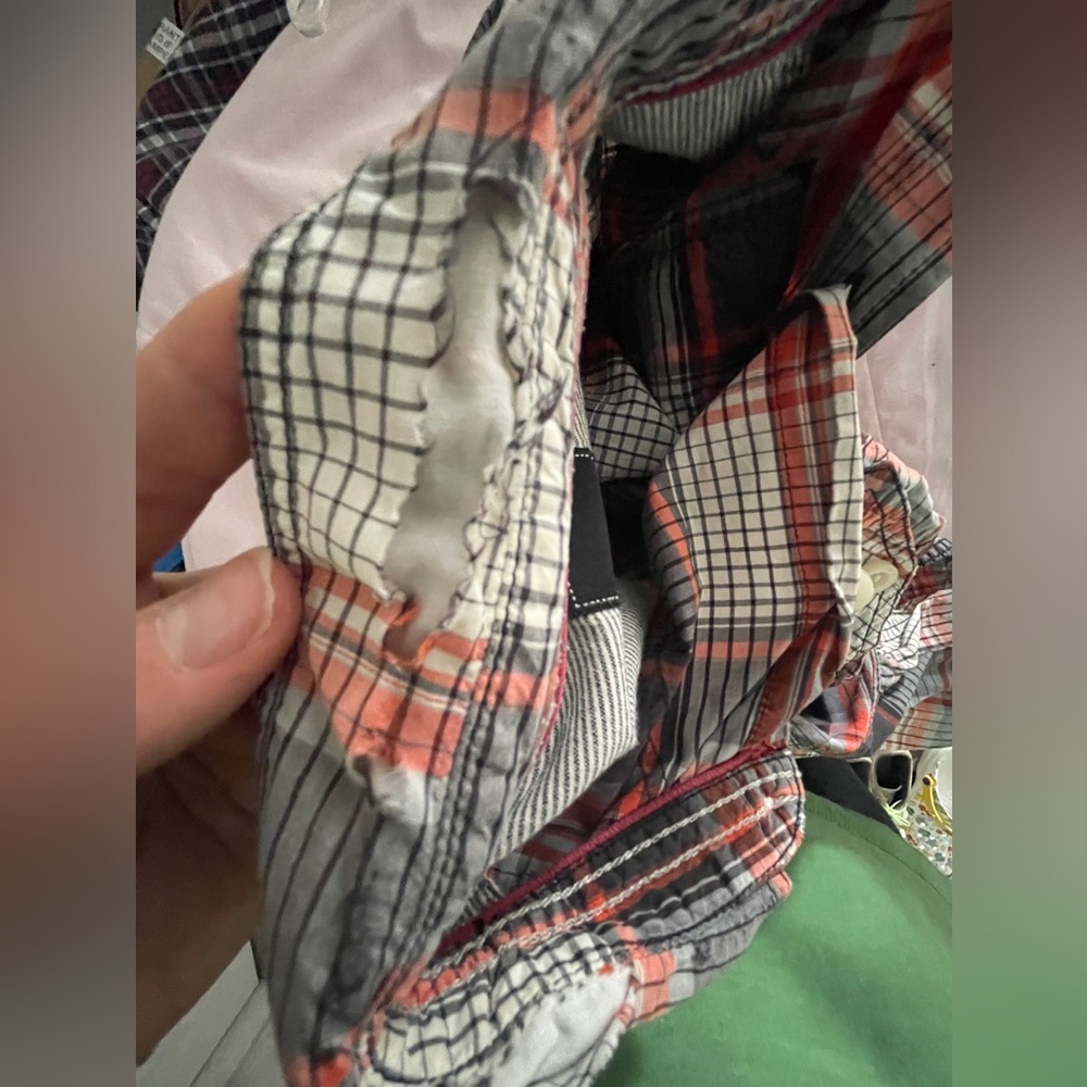 Men’s Orange Plaid Jack & Jones Button-Down Shirt Size Small S - Picture 5 of 6